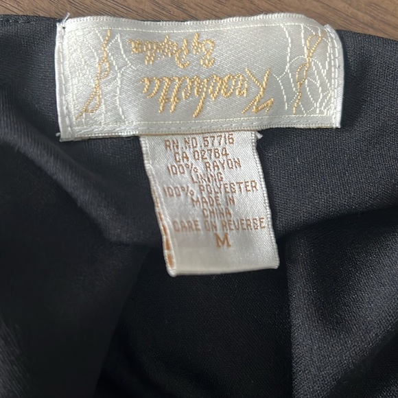 Vintage Krochette By Papillon Black Crochet Beaded Party Cocktail Dress - Picture 12 of 12